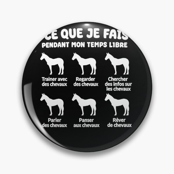 Item preview, Ce Que Je Fais Pendant Mon Temps Libre Chevaux designed and sold by justinhmorton.