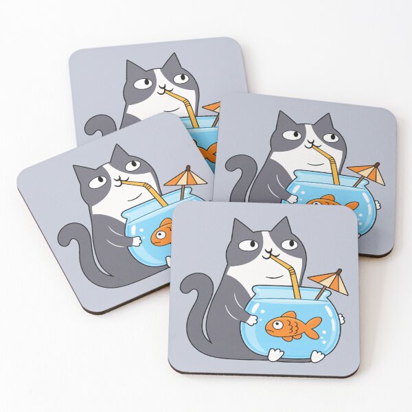 Item preview, Funny Cat Drinking Goldfish Bowl designed and sold by wingoo22.