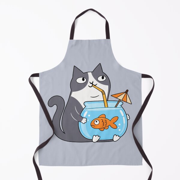 Item preview, Funny Cat Drinking Goldfish Bowl designed and sold by wingoo22.