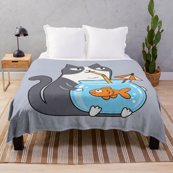 Item preview, Funny Cat Drinking Goldfish Bowl designed and sold by wingoo22.