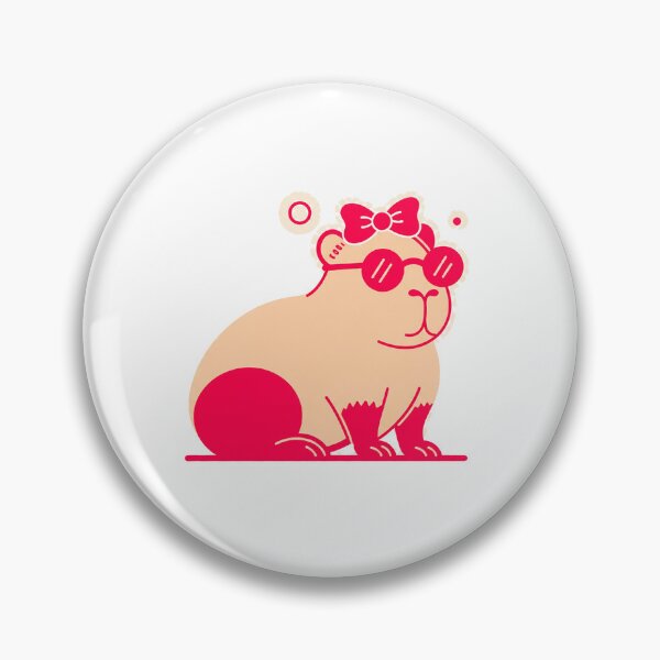 Item preview, cute coquette capybara funny retro pastel aesthetic designed and sold by JheiserDesign.