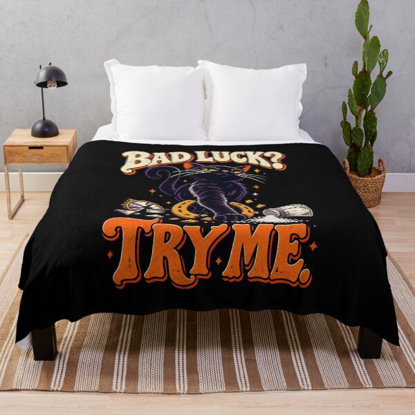 Item preview, Bad Luck Try Me - Funny Black Cat Halloween designed and sold by MOTIFOLK.