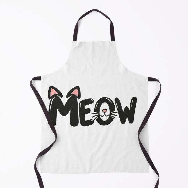 Item preview, Cute Black Cat Meow Whiskers Text    designed and sold by Owcomm.