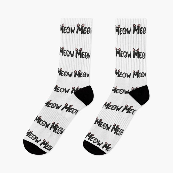 Item preview, Cute Black Cat Meow Whiskers Text    designed and sold by Owcomm.
