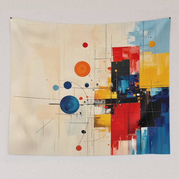 Item preview, Architectural Mid Century Geometric Abstract designed and sold by Vicky Brago-Mitchell®.