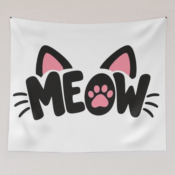 Item preview, Cute Black Cat Ears Meow Paw Print    designed and sold by Owcomm.