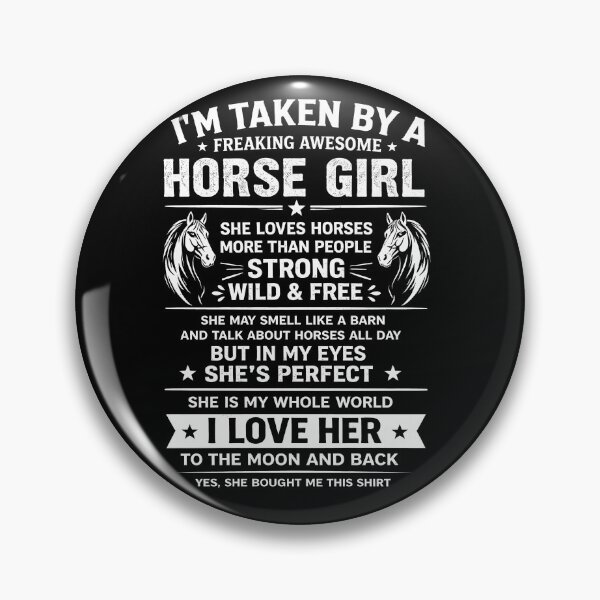 Item preview, Taken By A Freaking Awesome Horse Girl Funny Quote designed and sold by justinhmorton.