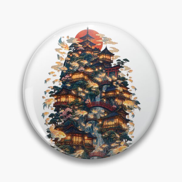 Item preview, The Village of the Nocturnal Fish – Japanese Ukiyo-e Fantasy designed and sold by Substance_life.