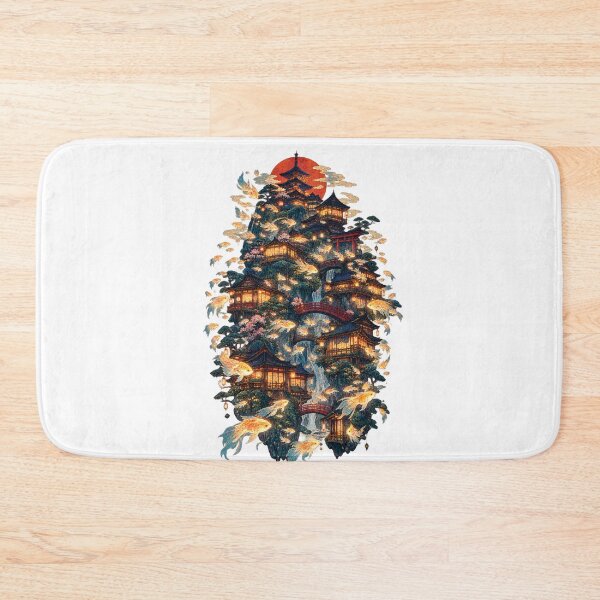 Item preview, The Village of the Nocturnal Fish – Japanese Ukiyo-e Fantasy designed and sold by Substance_life.