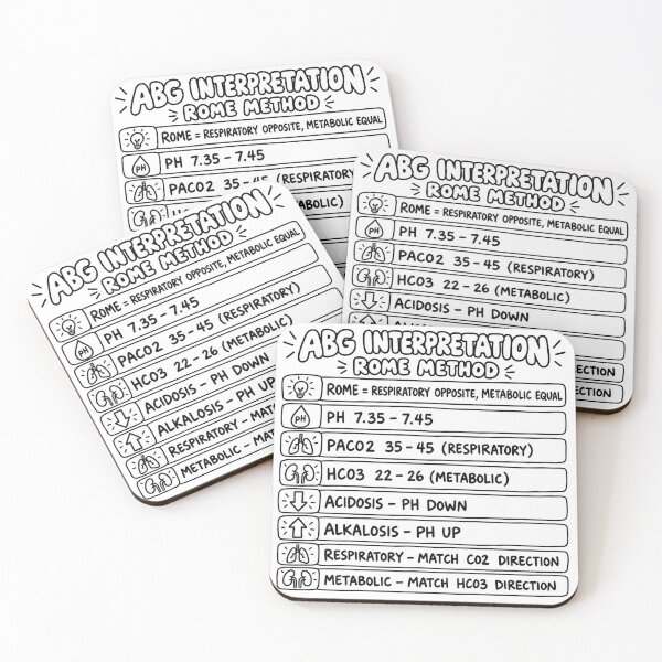 Item preview, Abg Interpretation Drawn Study Aid Nursing Student Sticker designed and sold by isokinetic.