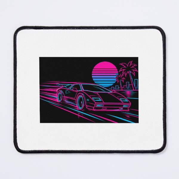 Item preview, 80s Synthwave Sports Supercar Vector - Retro Outrun Aesthetic designed and sold by KvbusJR.