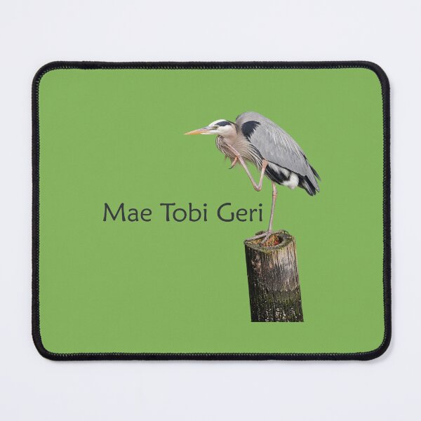 Item preview, Mae Tobi Geri Blue Heron Performing the Crane Green 82b656 designed and sold by Art in My Loft.