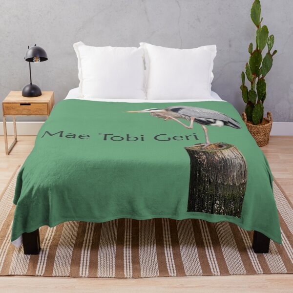 Item preview, Mae Tobi Geri Blue Heron Performing the Crane Green 67a37a designed and sold by Art in My Loft.