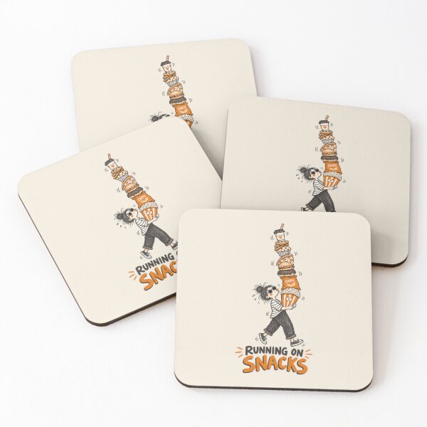 Item preview, Running on Snacks | Funny Food Lover Doodle designed and sold by Moons Studio.
