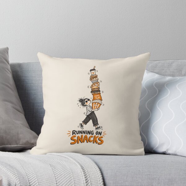 Item preview, Running on Snacks | Funny Food Lover Doodle designed and sold by Moons Studio.