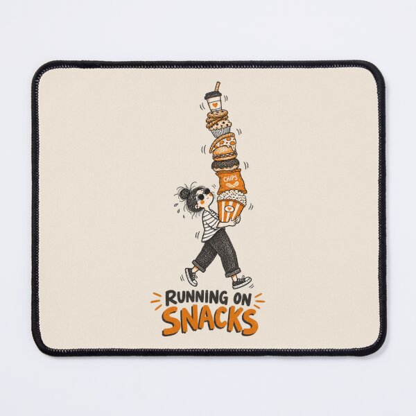 Item preview, Running on Snacks | Funny Food Lover Doodle designed and sold by Moons Studio.