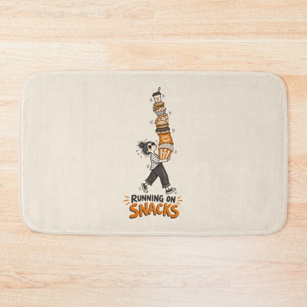 Item preview, Running on Snacks | Funny Food Lover Doodle designed and sold by Moons Studio.