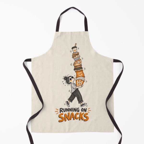 Item preview, Running on Snacks | Funny Food Lover Doodle designed and sold by Moons Studio.