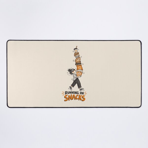 Item preview, Running on Snacks | Funny Food Lover Doodle designed and sold by Moons Studio.