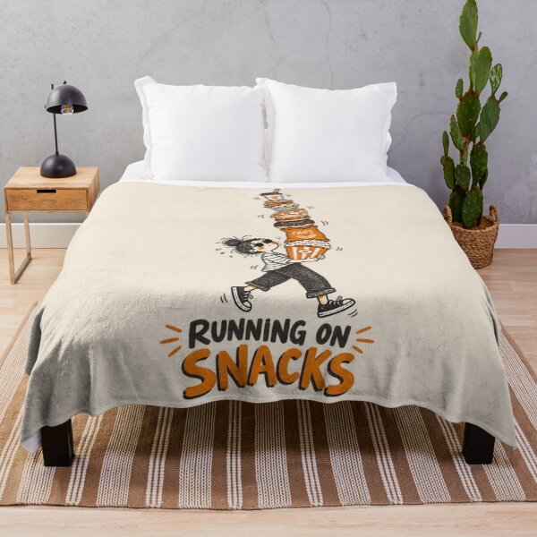 Item preview, Running on Snacks | Funny Food Lover Doodle designed and sold by Moons Studio.