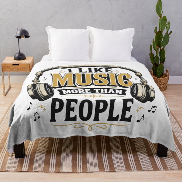Aperçu de l'œuvre I Like Music More Than People Funny Music Lover créée et vendue par nivadaofficiel2.