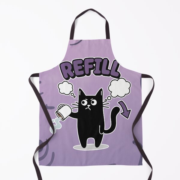 Item preview, REFILL Empty Mug Black Cat Cartoon Square Edition designed and sold by Taridesign.