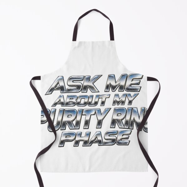 Item preview, Ask Me About My Purity Ring Phase Y2K Chrome Text Shirt designed and sold by GloryandFame.