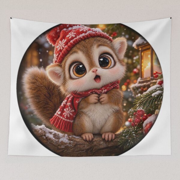 Item preview, Christmas Squirrel Wonder Cute Holiday Fantasy designed and sold by HoMya.
