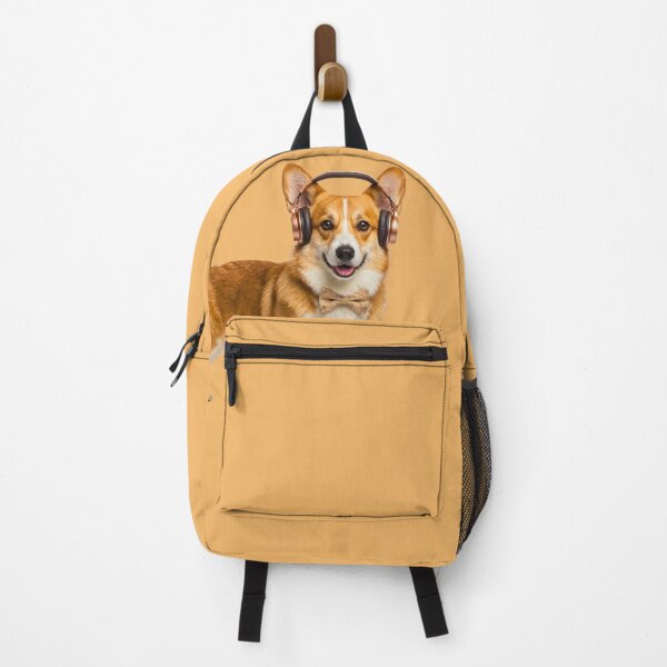 Item preview, Dapper Pembroke Welsh Corgi with Bronze Headphones designed and sold by Sulco Design.