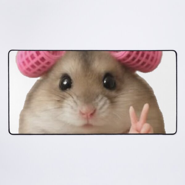 Item preview, Hamster with Curls and Peace - Beauty Routine Meme designed and sold by conamor-bymel.