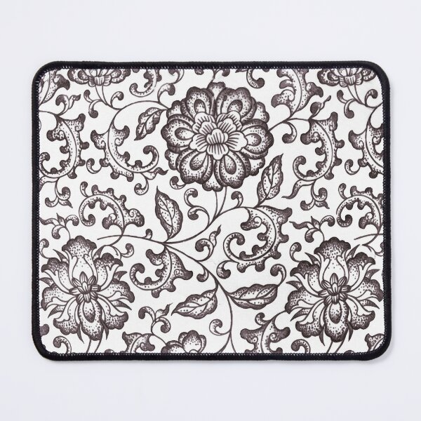 Item preview, Black and White Chinoiserie Peony Porcelain Pattern designed and sold by Fani*.