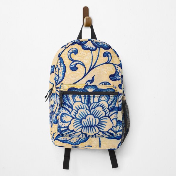 Item preview, Blue and Yellow Chinoiserie Peony Porcelain Pattern designed and sold by Fani*.