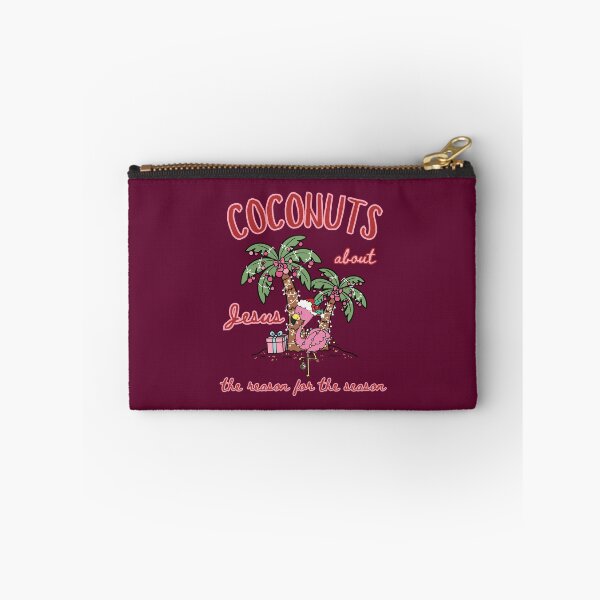 Item preview, Coconuts About Jesus the Reason for the Season Pink Flamingo Christmas Tropical Beach Holiday  designed and sold by Forevermore.