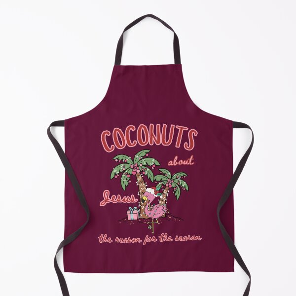Item preview, Coconuts About Jesus the Reason for the Season Pink Flamingo Christmas Tropical Beach Holiday  designed and sold by Forevermore.