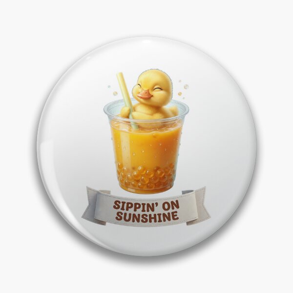 Item preview, Sippin' On Sunshine - Cute Duck Mango Boba Tea | Kawaii Summer Boba Duck designed and sold by LaunchLabs26.