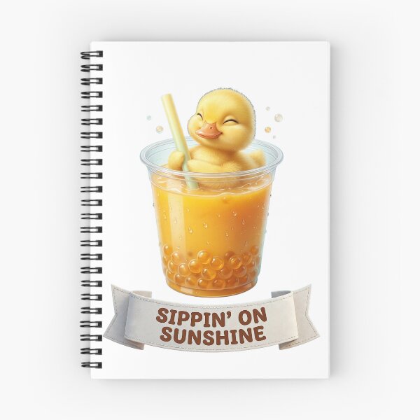 Item preview, Sippin' On Sunshine - Cute Duck Mango Boba Tea | Kawaii Summer Boba Duck designed and sold by LaunchLabs26.