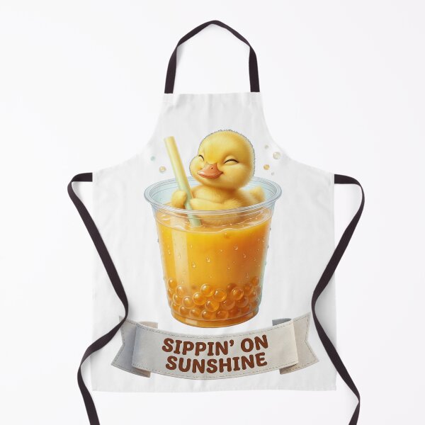 Item preview, Sippin' On Sunshine - Cute Duck Mango Boba Tea | Kawaii Summer Boba Duck designed and sold by LaunchLabs26.