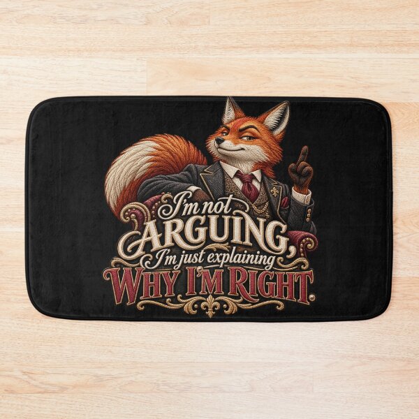 Item preview, Funny Fox Quote Embroidery – I’m Not Arguing, I’m Just Explaining Why I’m Right designed and sold by Emoji Emblems.