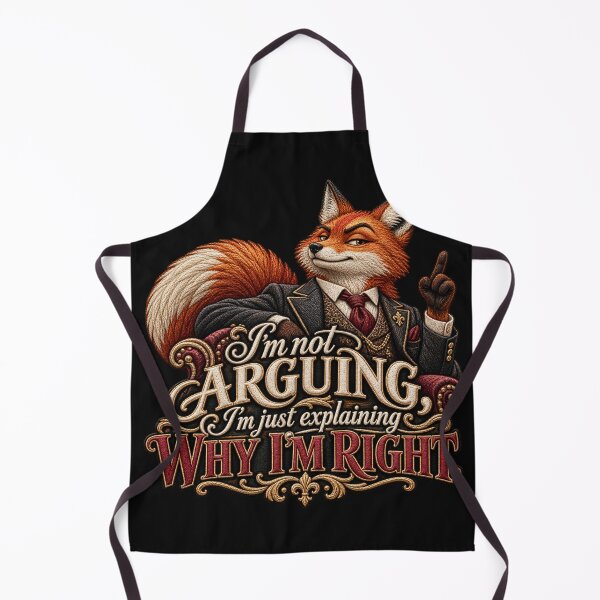 Item preview, Funny Fox Quote Embroidery – I’m Not Arguing, I’m Just Explaining Why I’m Right designed and sold by Emoji Emblems.