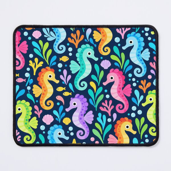 Item preview, Colorful Seahorse Ocean Pattern – Cute Tropical Marine Life designed and sold by Timegraf.