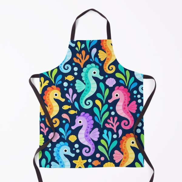Item preview, Colorful Seahorse Ocean Pattern – Cute Tropical Marine Life designed and sold by Timegraf.
