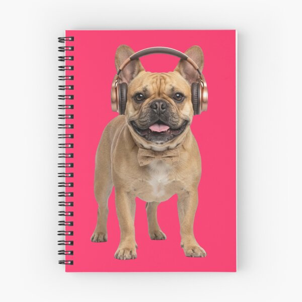 Item preview, Dapper French Bulldog Dog with Bronze Headphones designed and sold by Sulco Design.