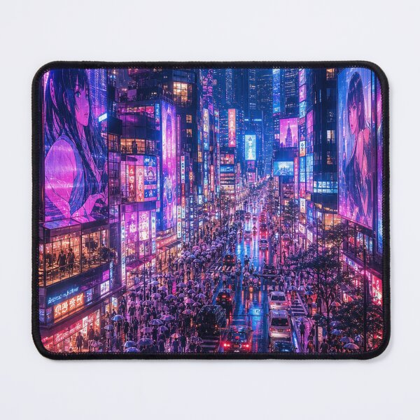 Item preview, Shinjuku Neon Rain – Tokyo Anime Cityscape designed and sold by vekotpu.
