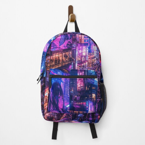 Item preview, Shinjuku Neon Rain – Tokyo Anime Cityscape designed and sold by vekotpu.