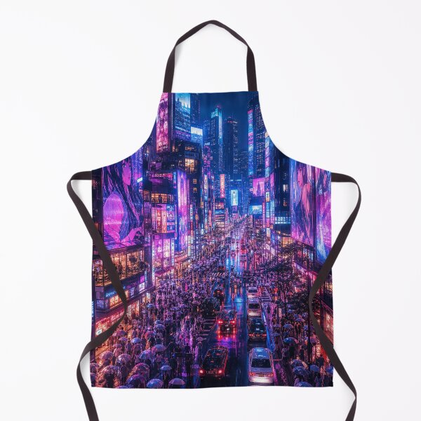 Item preview, Shinjuku Neon Rain – Tokyo Anime Cityscape designed and sold by vekotpu.