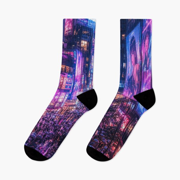Item preview, Shinjuku Neon Rain – Tokyo Anime Cityscape designed and sold by vekotpu.
