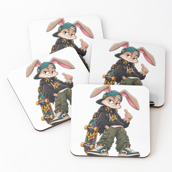 Item preview, Cool Streetwear Bunny Skater Cartoon designed and sold by jankizkhan.