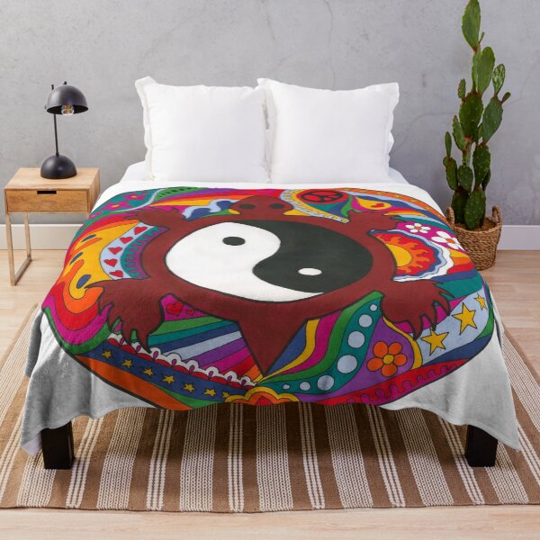 Item preview, Psychedelic Yin Yang Turtle Hippie Art White designed and sold by Kellie Espie Art.