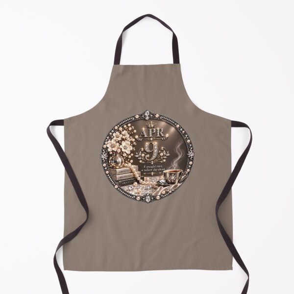 Item preview, April 9 Birthday Design – Elegant Pearl Coffee Circle Art designed and sold by LunaMoments.