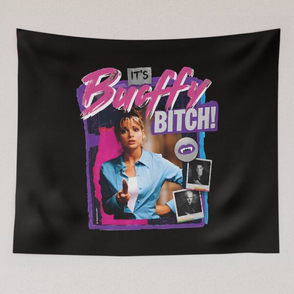 Item preview, IT'S BUFFY BITCH! Retro 90s Character  designed and sold by Doublettadraw.